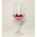 Goblet kaca wain elektroplated berwarna tersuai